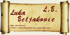 Luka Beljaković vizit kartica